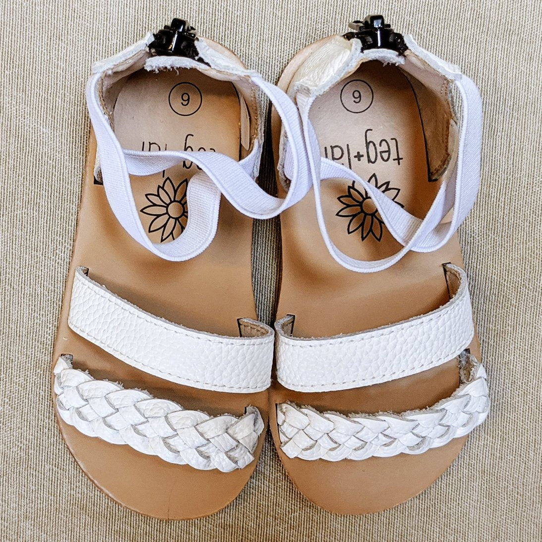Braided Ballet Sandal Simply White