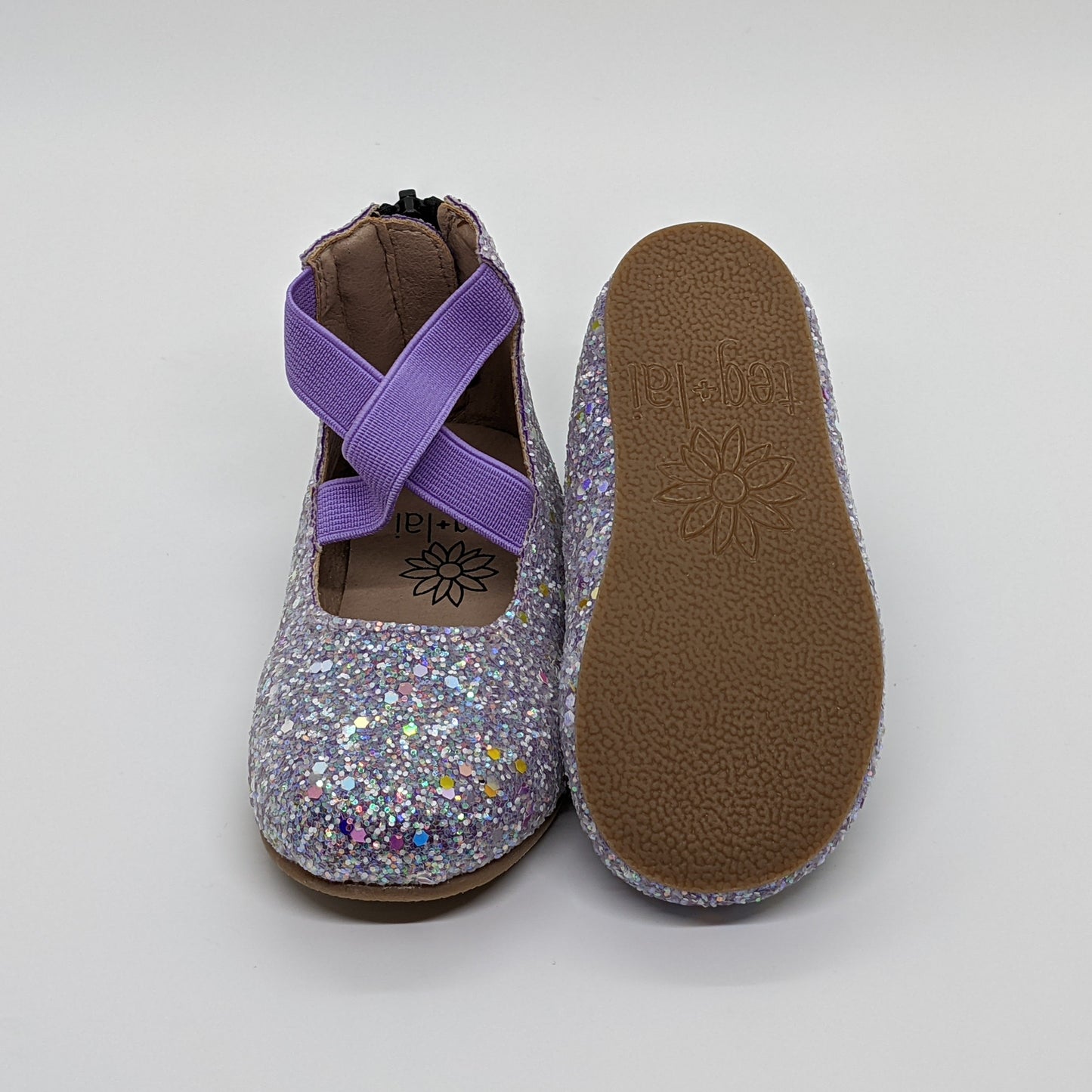 Ballet Flats Spark In The Dark Frosted Purple VEGAN