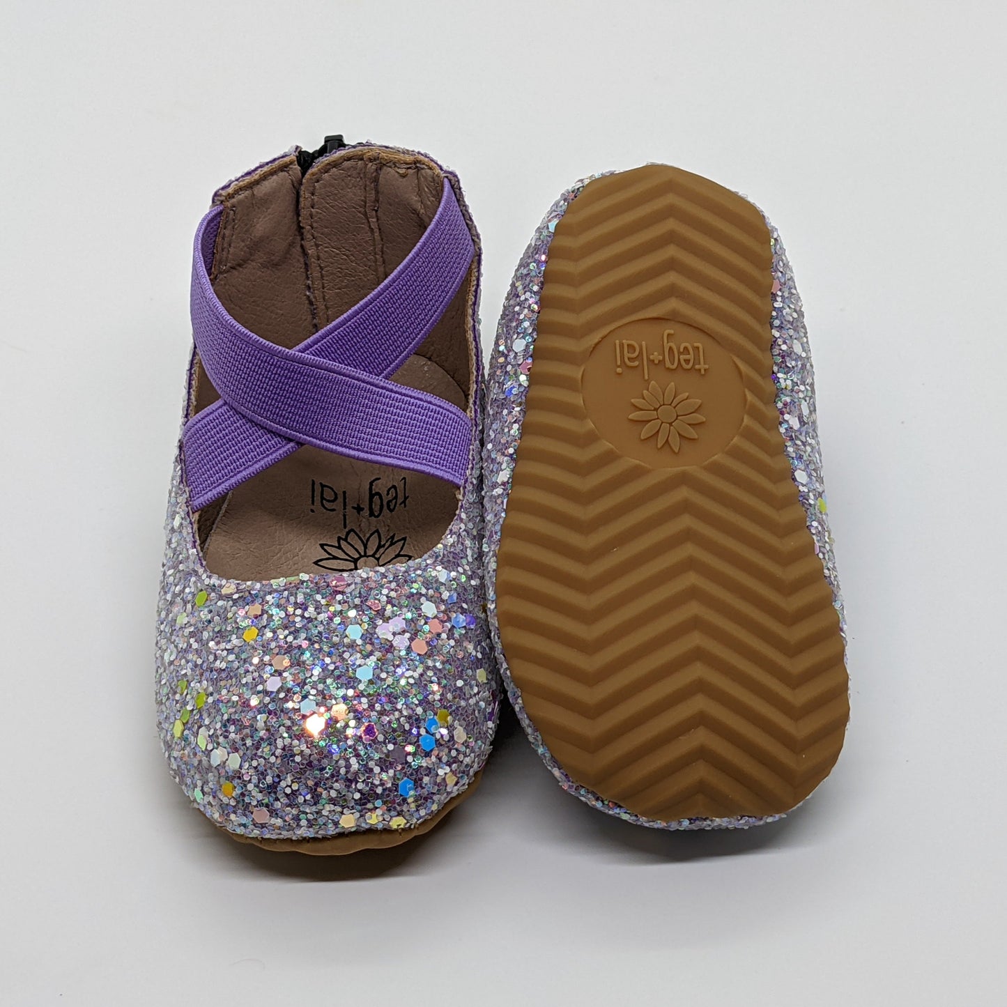 Ballet Flats Spark In The Dark Frosted Purple VEGAN