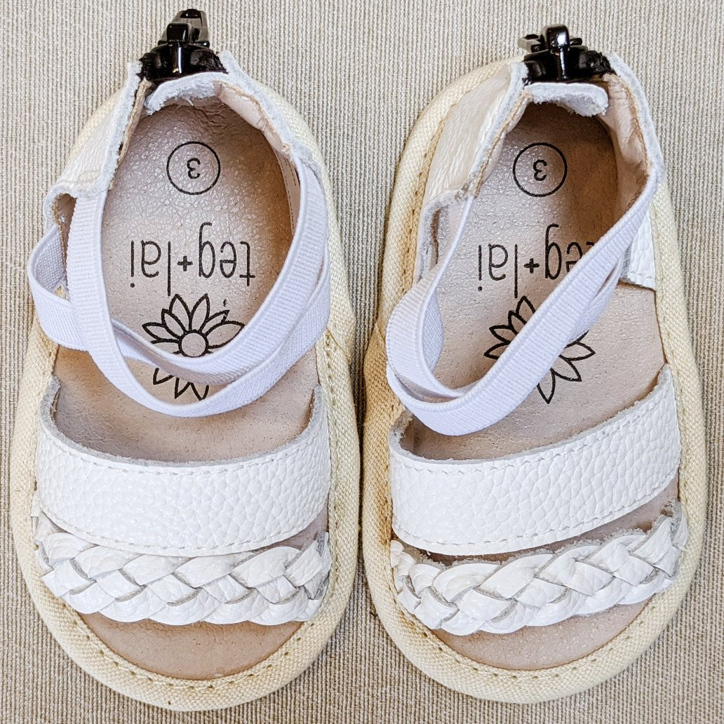 Braided Ballet Sandal Simply White