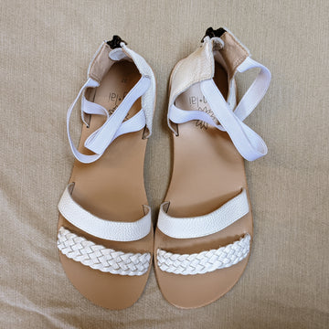 MOMMY Braided Ballet Sandal Simply White