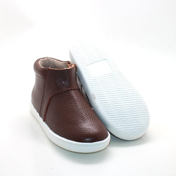 Unisex High Top Loafers Vintage Brown