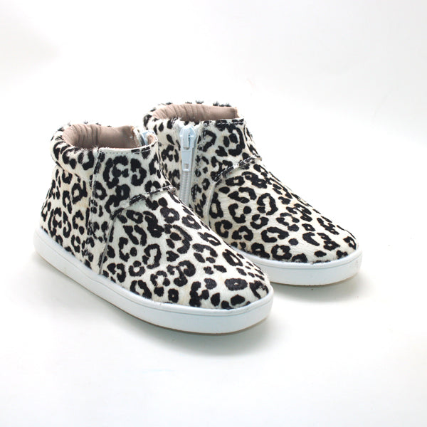 Unisex High Top Loafers Snow Leopard